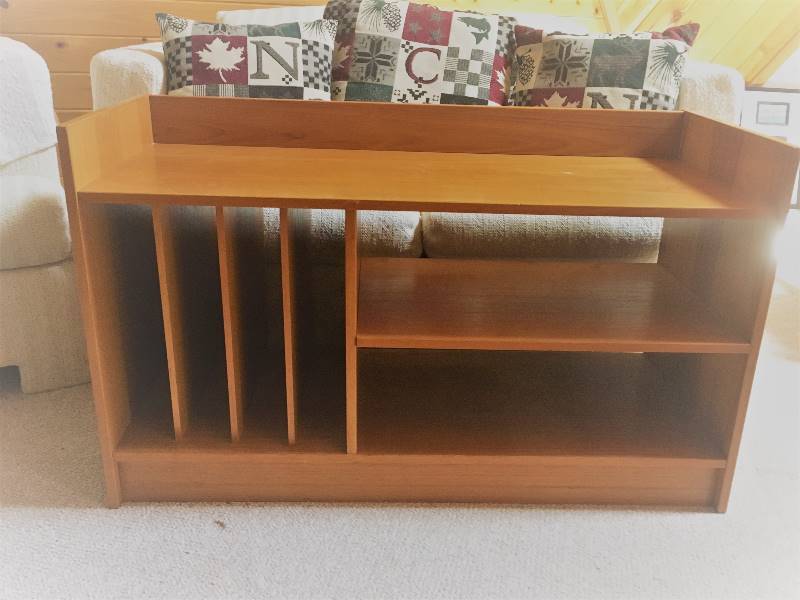 lot 245 image: MCM Table - Bookshelf - Solid Wood