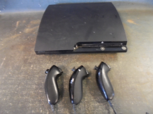 Sony PS3 Game Console and Controllers