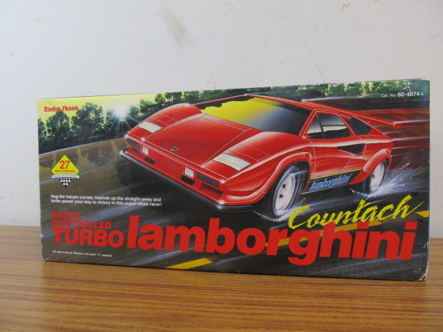lot 65 image: Radio Shack Lamborghini RC Car wBox