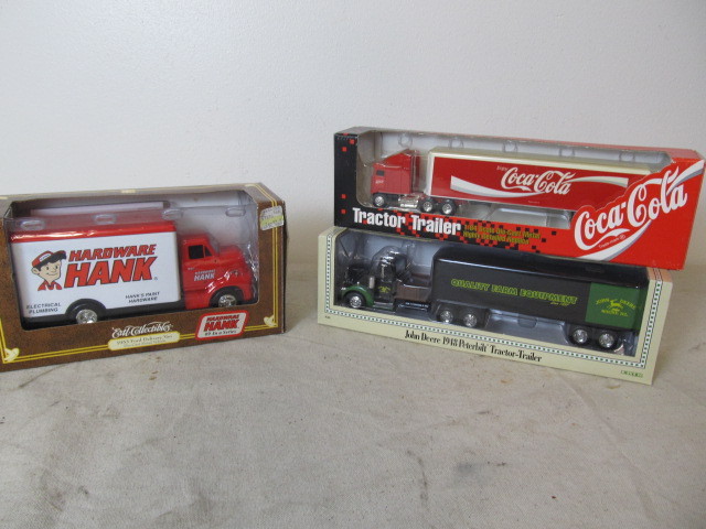 lot 98 image: Lot of 3 Diecast Metal Advertising Trucks