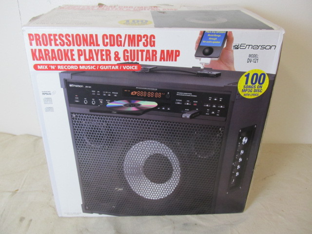 lot 100 image: Like New Emerson Karaoke MachineGuitar Amplifier