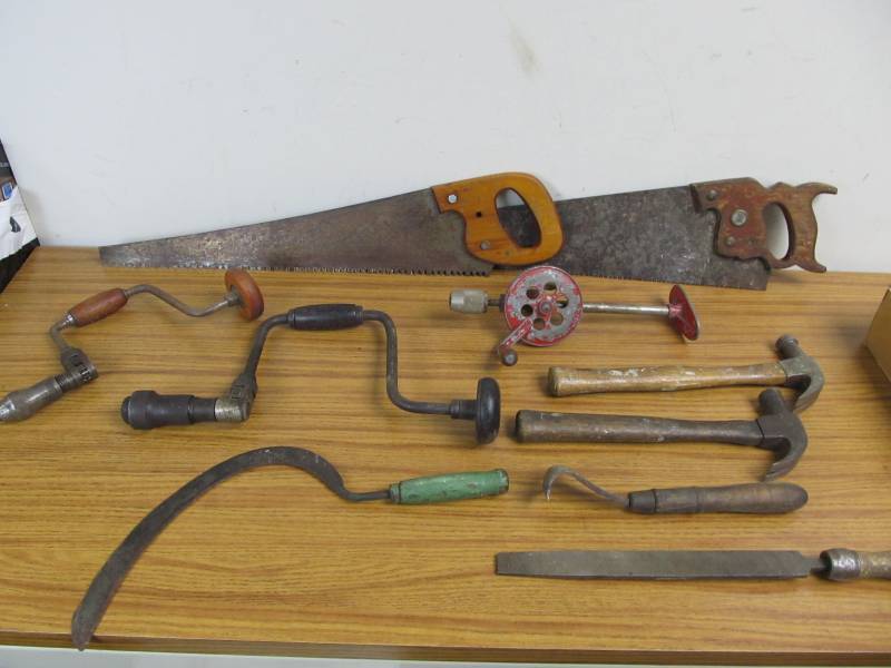 lot 18 image: Lot of Assorted Antique Hand Tools