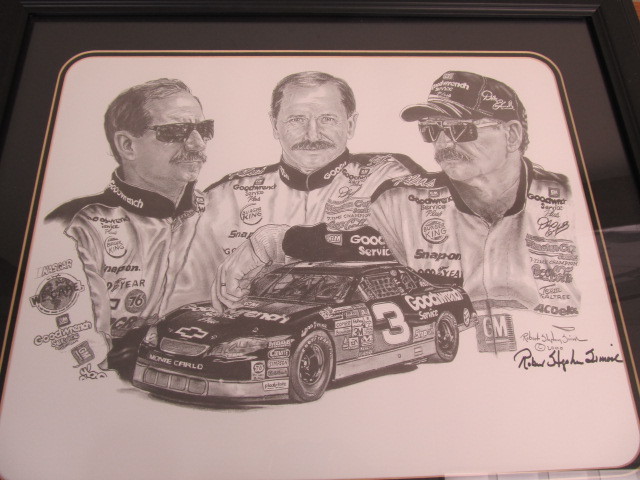 lot 130 image: Artist Signed DALE EARNHARDT Framed Print