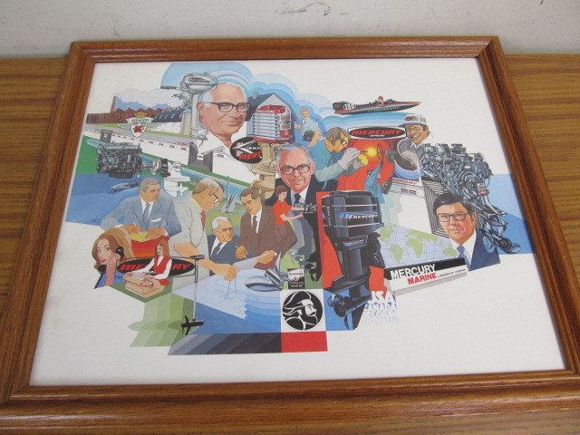 lot 131 image: Rare Original 1960s MERCURY Outboard Trade Show Display signPoster