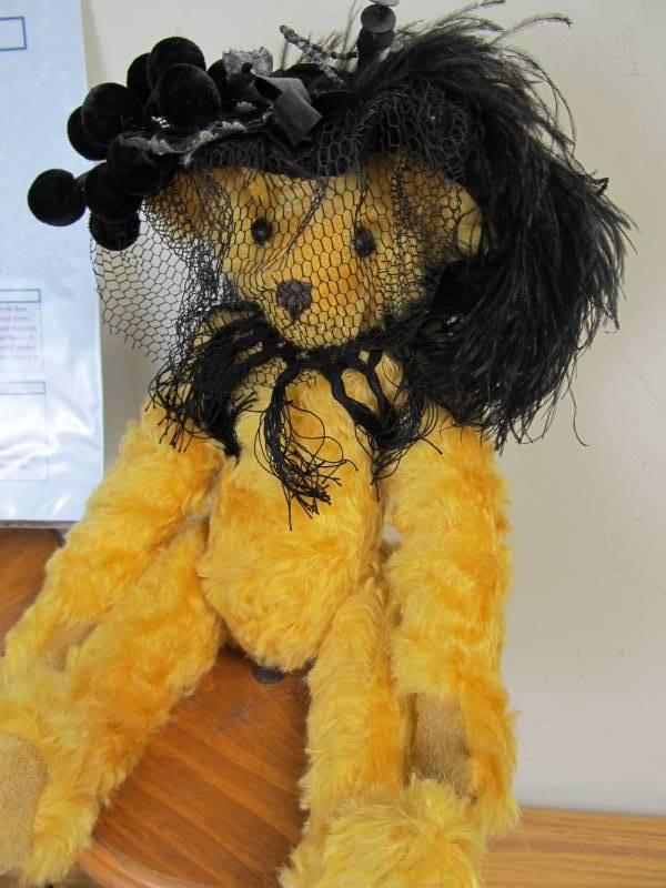lot 174 image: Hand-Made, Signed Mohair Teddy Bear by Muriel Townsend Crystal Bear
