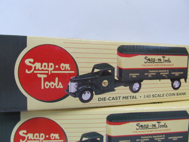 lot 70 image: 2 MIB Ertl Diecast Metal SNAP-ON Coin Banks
