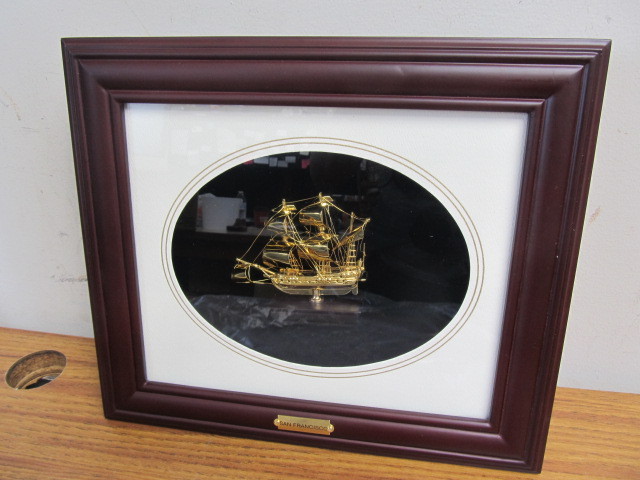 lot 175 image: Mint in Box San Francisco Gold Ship Shadowbox 