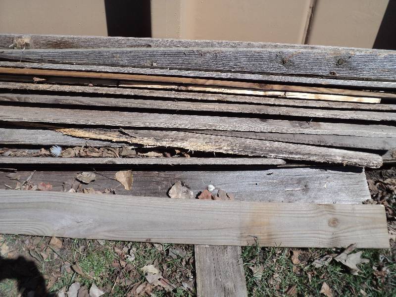 pile of reclaimed boards - 6 long...