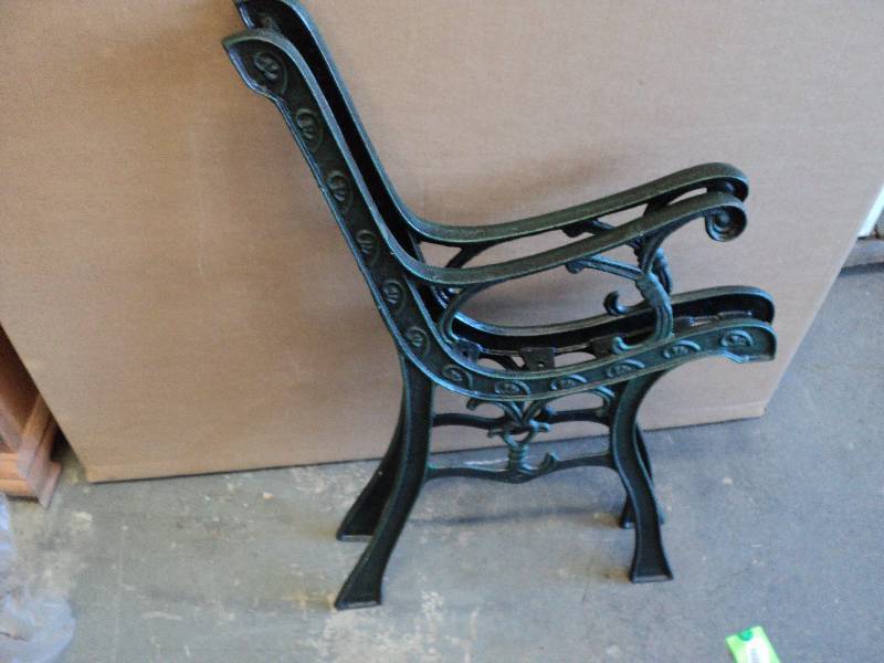 set of 4 cast iron bench ends...