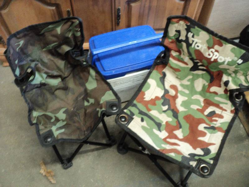 2 childs chairs and cooler...
