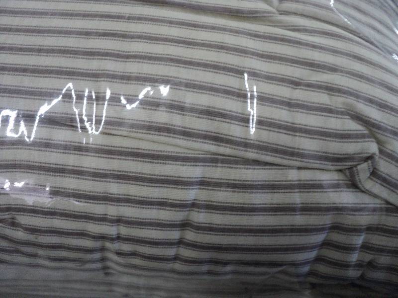 queen size toile stripe taupe bedsp...