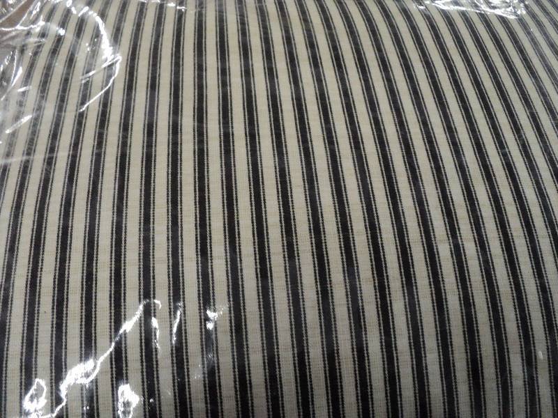 queen size toile stripe black bedsp...