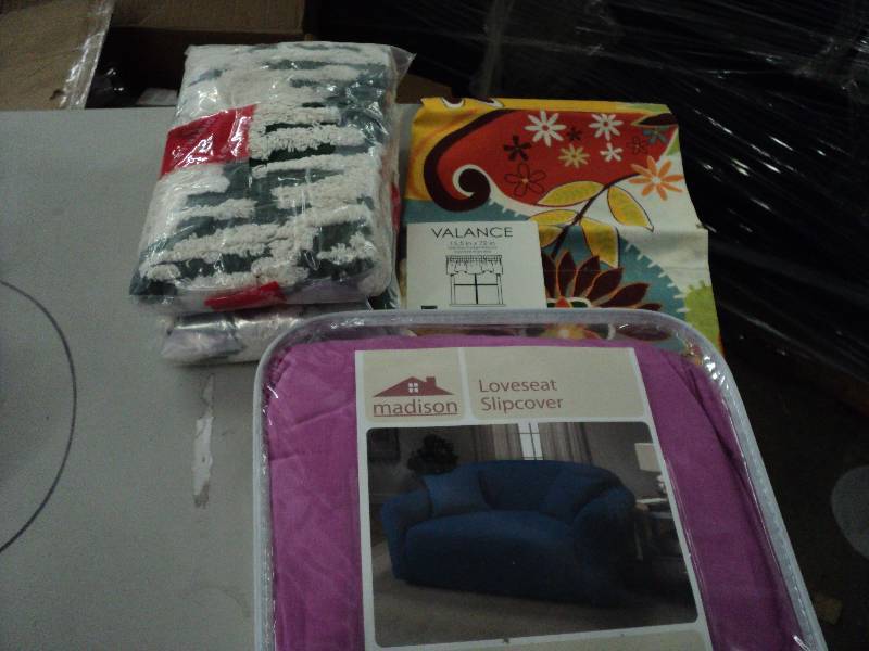 2 shams, valance, and loveseat slip...