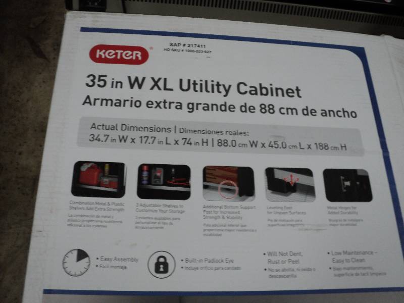 Keter 35 wide XL cabinet - needs a...