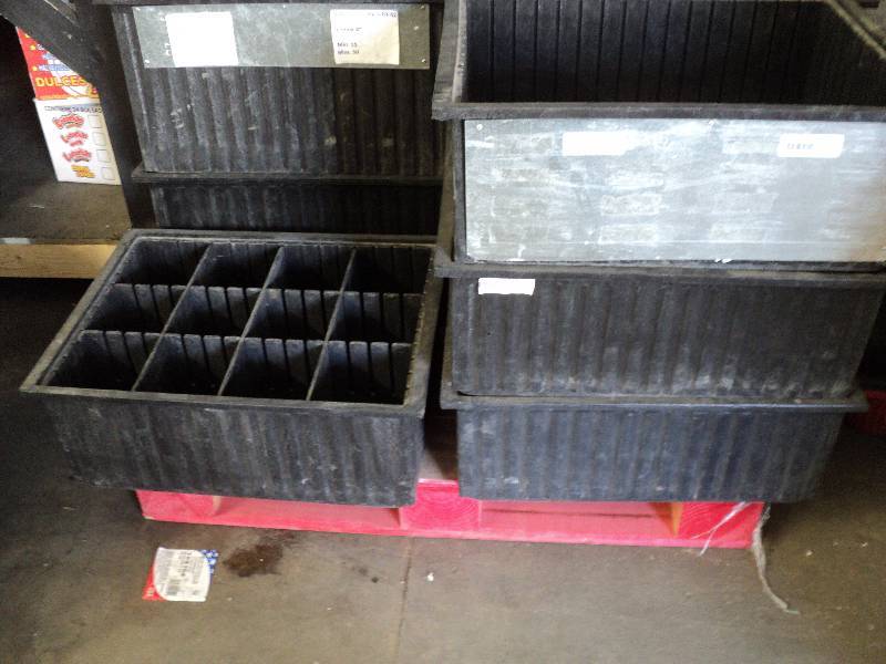 4 heavy duty totes with dividers 23...