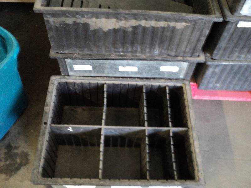 3 heavy duty totes with dividers 23...