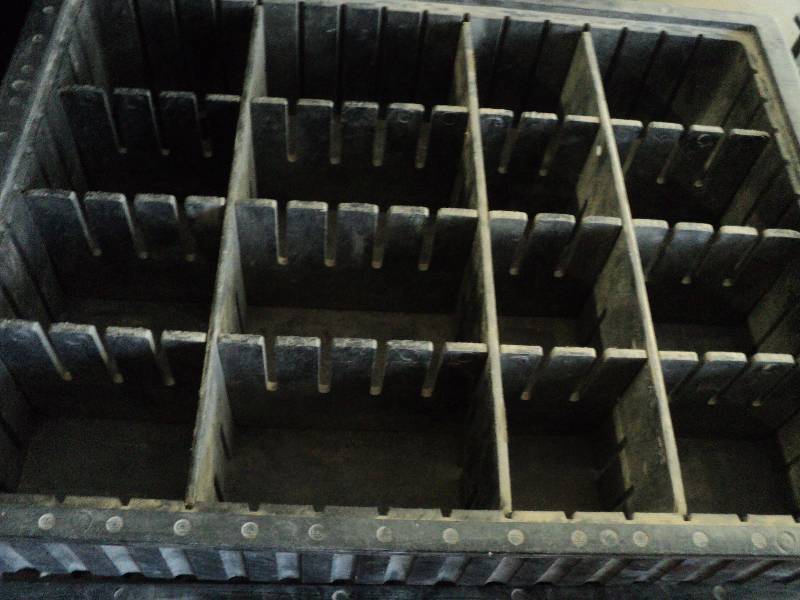 4 heavy duty totes with dividers 23...
