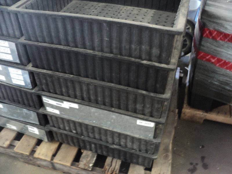 6 heavy duty totes with dividers 23...