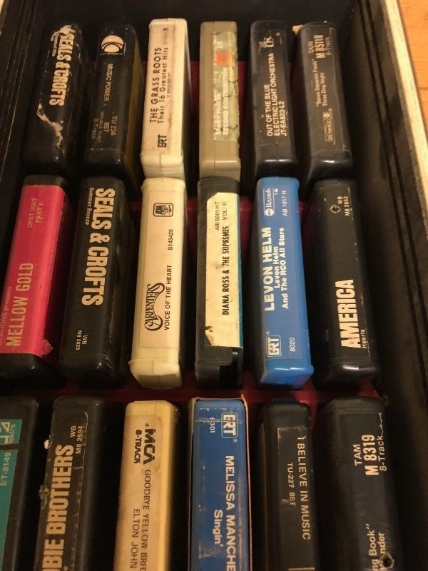 lot 5 image: Lot of 8 Tracks in case- Levon Helm - Diana Ross - America - ELO