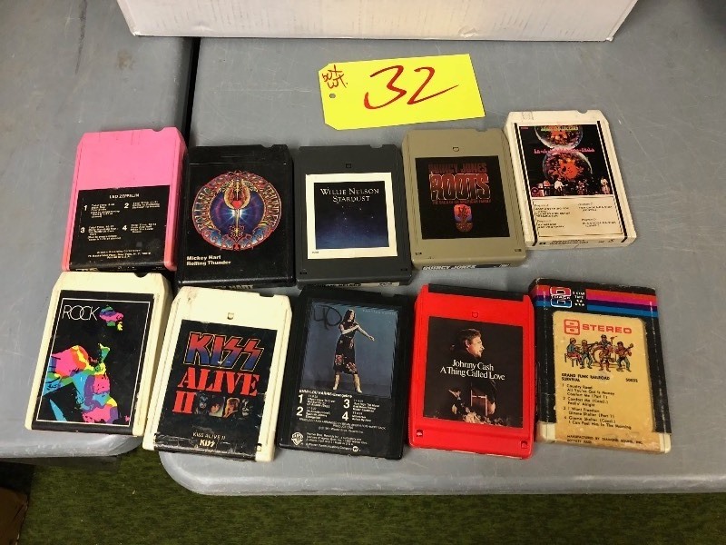 lot 32 image: Box Lot of 8 Track Tapes