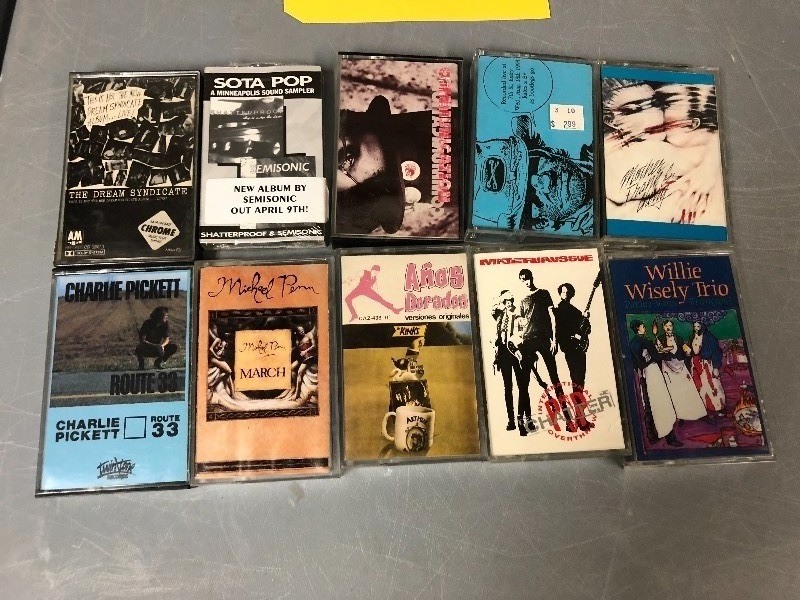 lot 30 image: Big Box of Cassettes Tape - Material Issue - Willie Wisely Trio