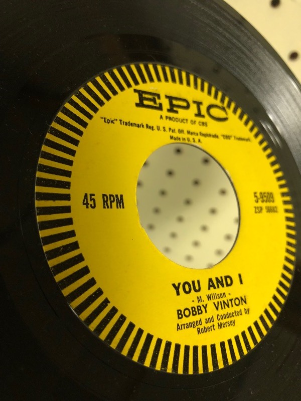 lot 73 image: Tote full of unsleeved 45s Records - Bobby Vinton