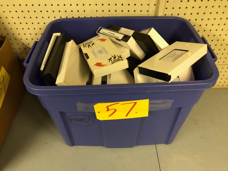 lot 57 image: Tote full of Promo VHS Music Videos - Hip Hop - Alt Rock