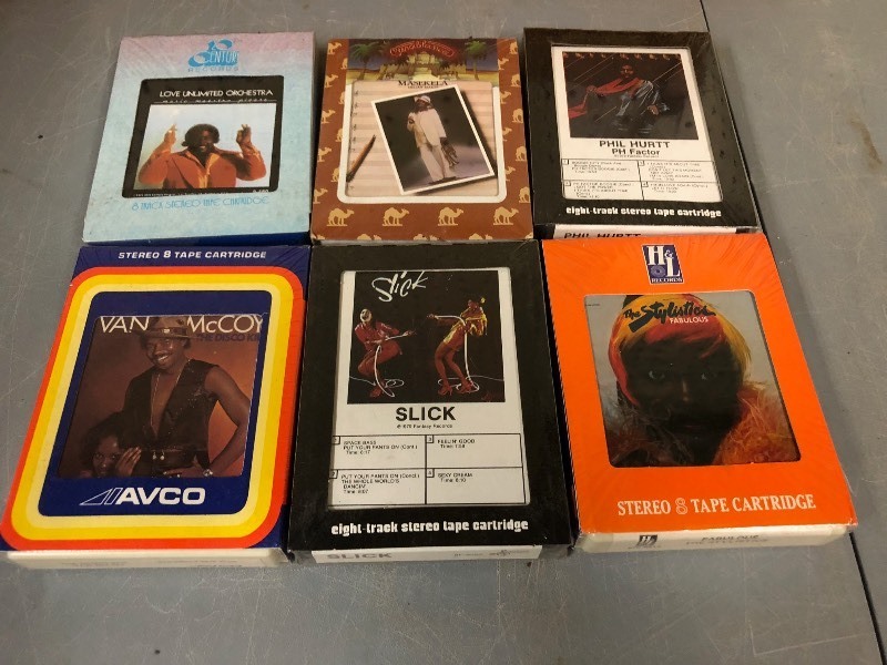 lot 68 image: Lot of  6 SEALED MINT Disco 8 Track Tapes -