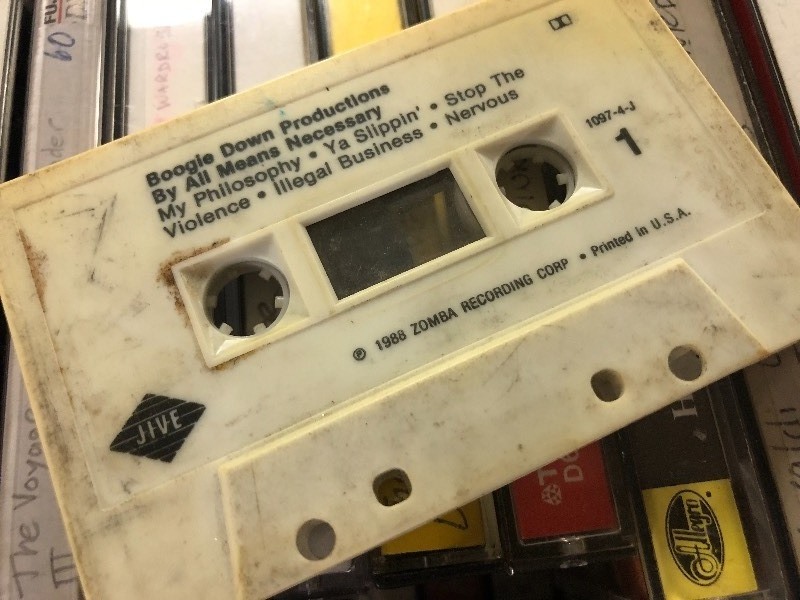 lot 100 image: Box Full of Tapes - Cassettes - Bootlegs - MixTapes - Boogie Down Productions