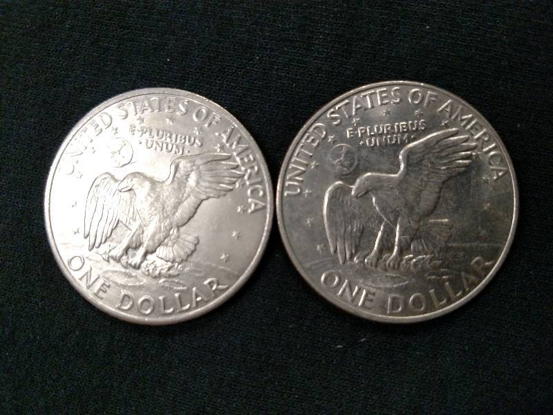 1971 D & 1972 D Eisenhower Dollars...
