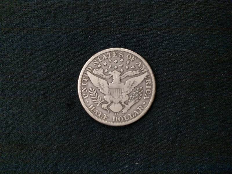 1907 D Barber Silver Half Dollar...