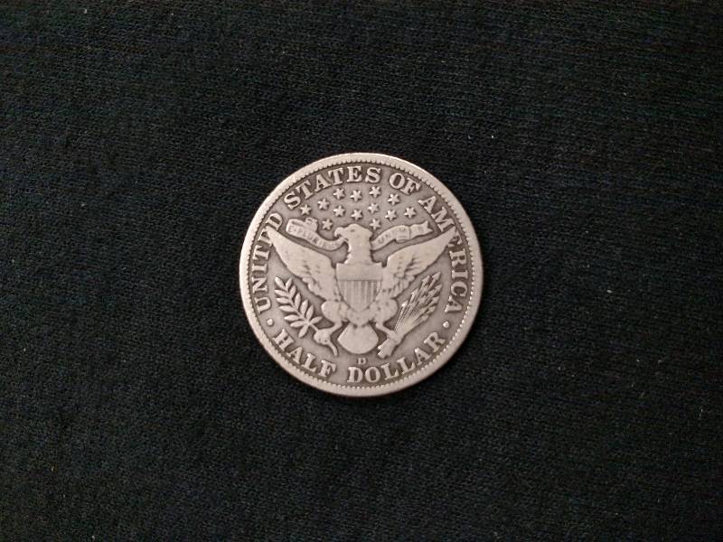 1915 D Barber Silver Half Dollar...