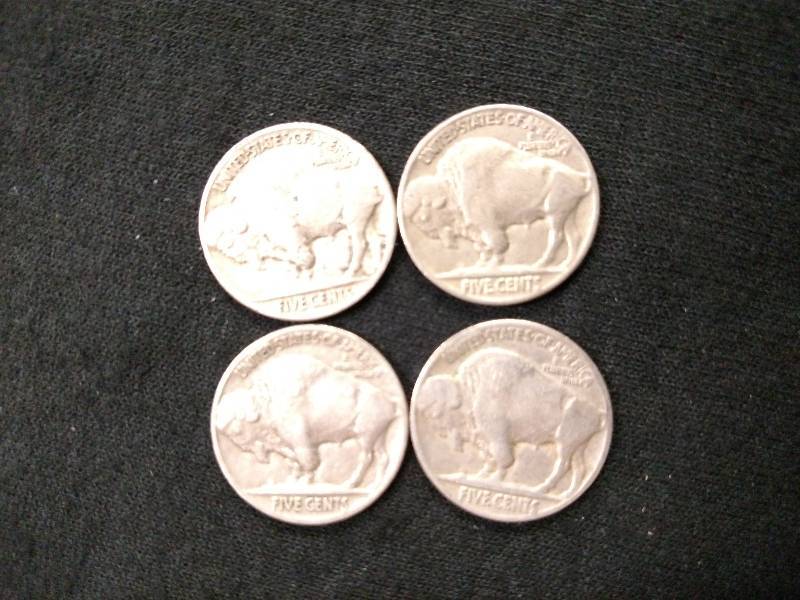 (4) 1936 Buffalo Nickels...