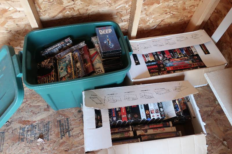 lot 89 image: Three boxes of VHS tapes