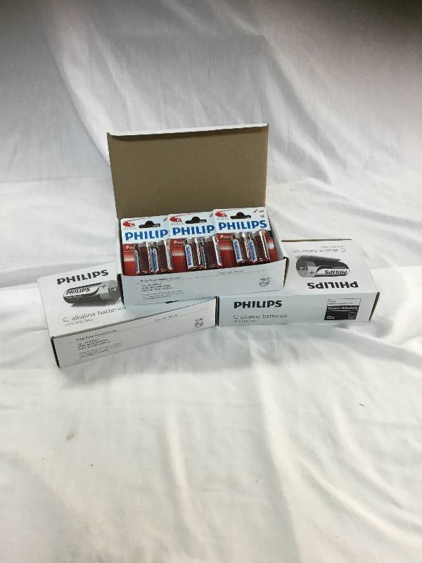 NEW - Philips - C Alkaline Batteries