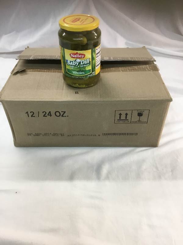 Nalley Baby Dill Whole Pickles - 12 - 24 oz Jars - Garlic Dill Flavor