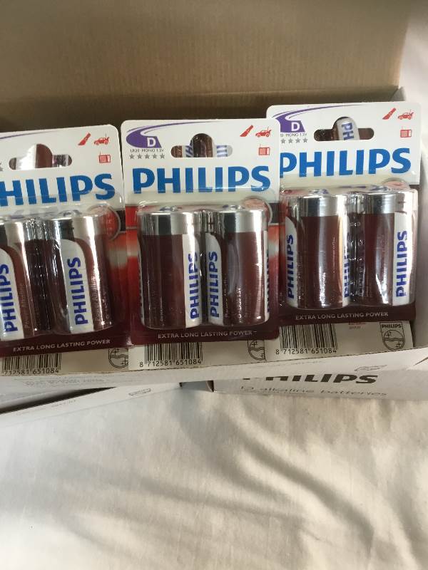NEW- Phillips D Batteries-  3 boxes of 12 - 2 packs