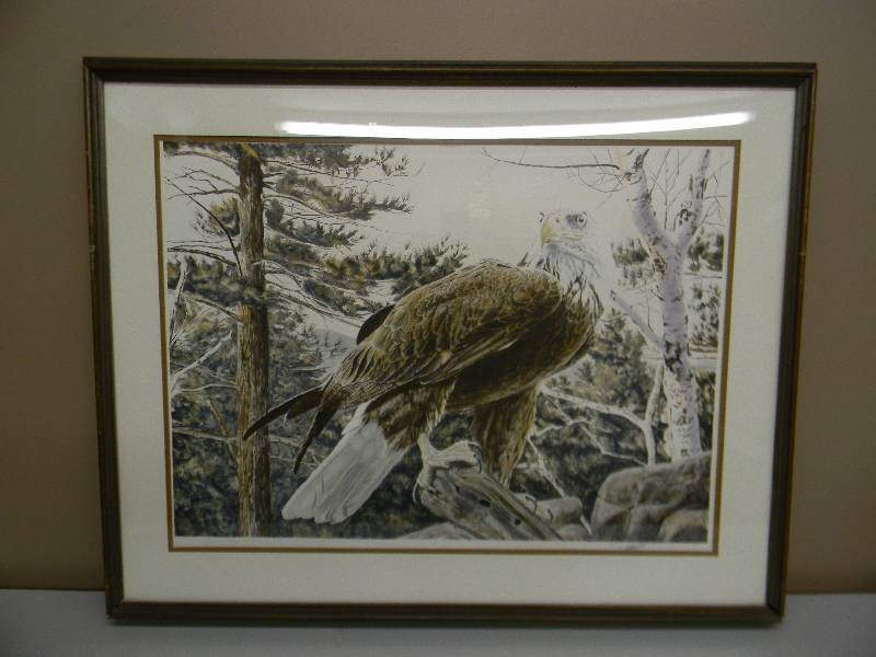 lot 7 image: THE VIGIL BY SCOTT WOOLEVER - 1982 FOR THE FRANKLIN MINT - WITH COA, SIGNED - PROFESSIONALLY FRAMED - APPROX 35 BY 29 - SEE PICTURES
