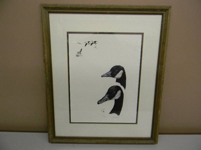 lot 19 image: CANADIAN GEESE BY AL DORNISCH - SIGNED 57 OF 950 - PROFESSIONAL RUSTIC FRAMING - APPROX 19 BY 22 - SEE PICTURES