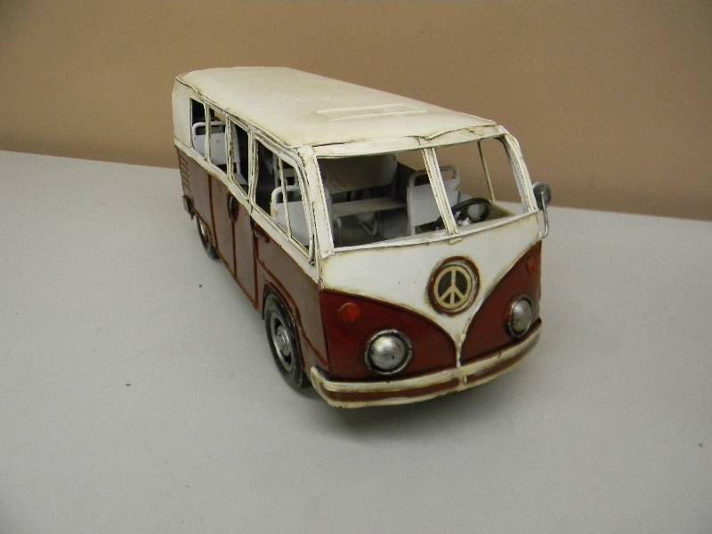 lot 16 image: VINTAGE HAND MADE FOLK ART VOLKSWAGEN BUSVAN - VERY COOL UNIQUE PIECE - SEE PICTURES
