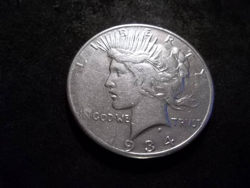 1934 S Peace Silver Dollar