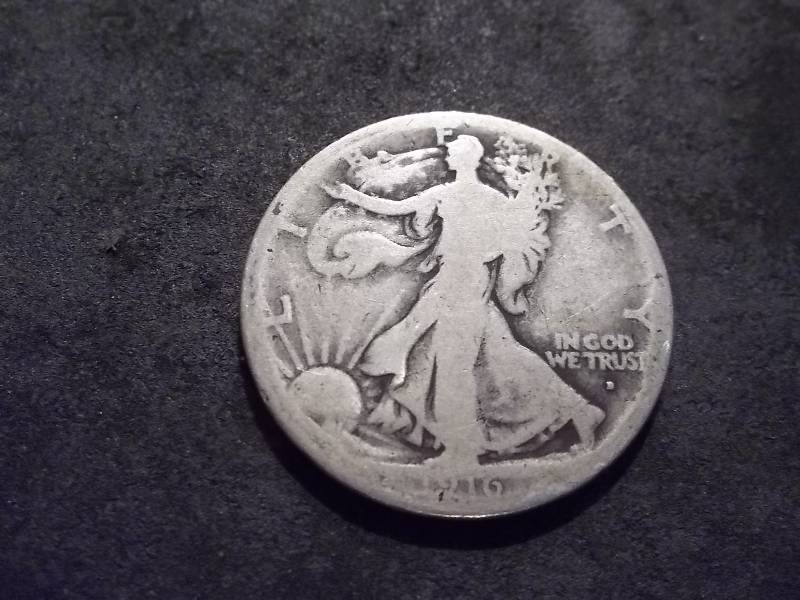 1916 D Walker Half Dollar (Obverse Mint Mark)