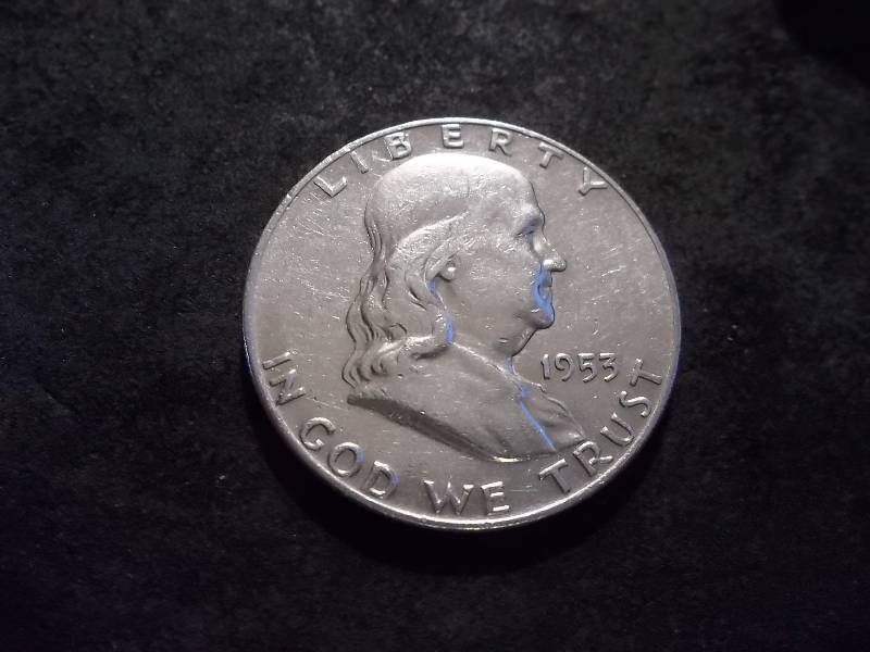 1953 D  Franklin Half Dollar