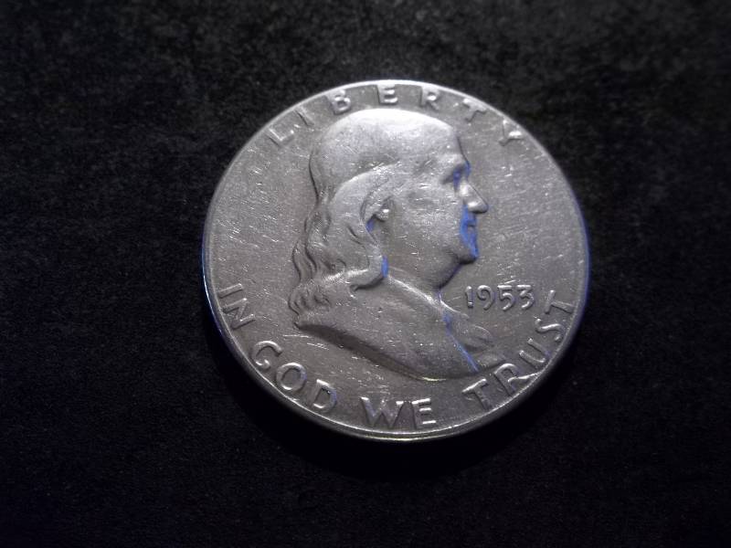 1953 S Franklin Half Dollar