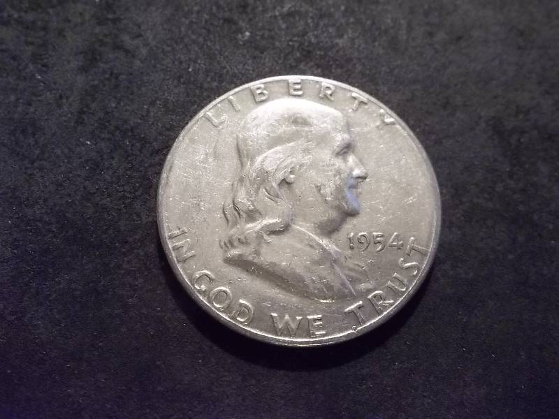 1954 S Franklin Half Dollar