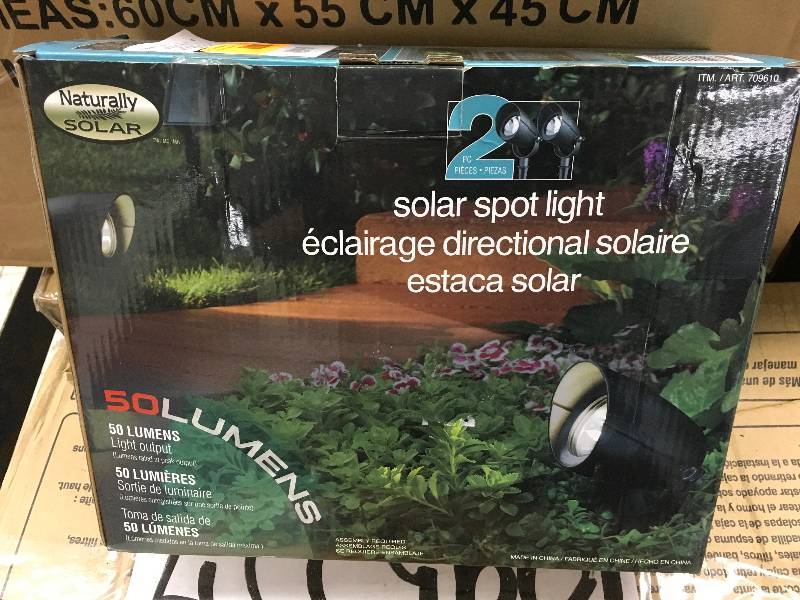 SOLAR SPOTLIGHTS 2 PK, RETAIL $14.99