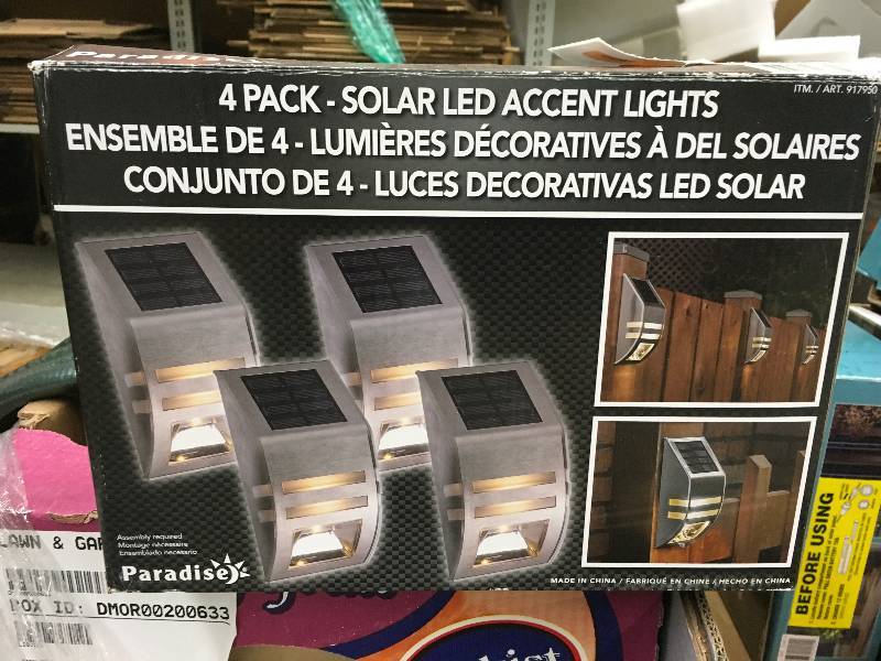 POST LIGHTS SOLAR 4 PK, RETAIL $19.99