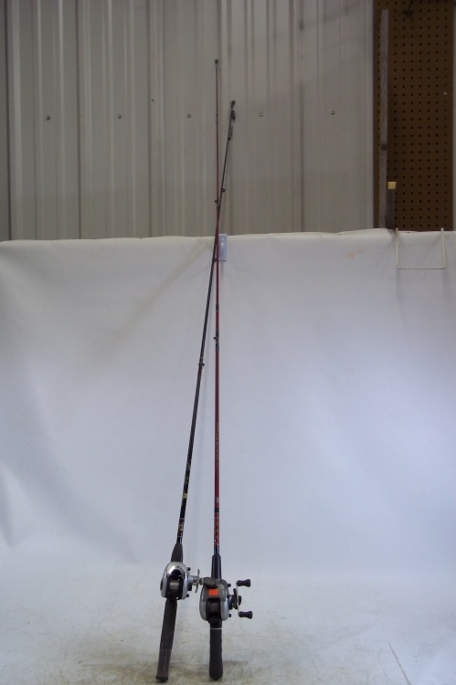 lot 14 image: Pair of Bait Casting Reels and Rods