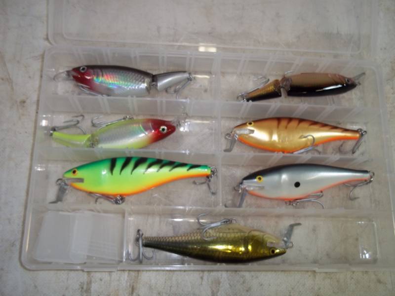 lot 51 image: Large Fishing Lures with Box Rapala