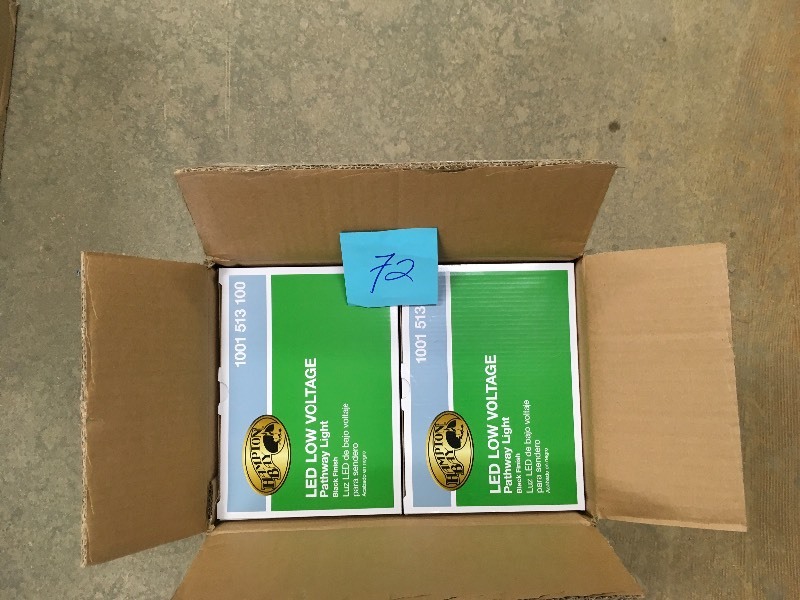 Lot of 2 Low-Voltage Black Outdoor Integrated LED Black Landscape Path Light with White Tulip Shade new
